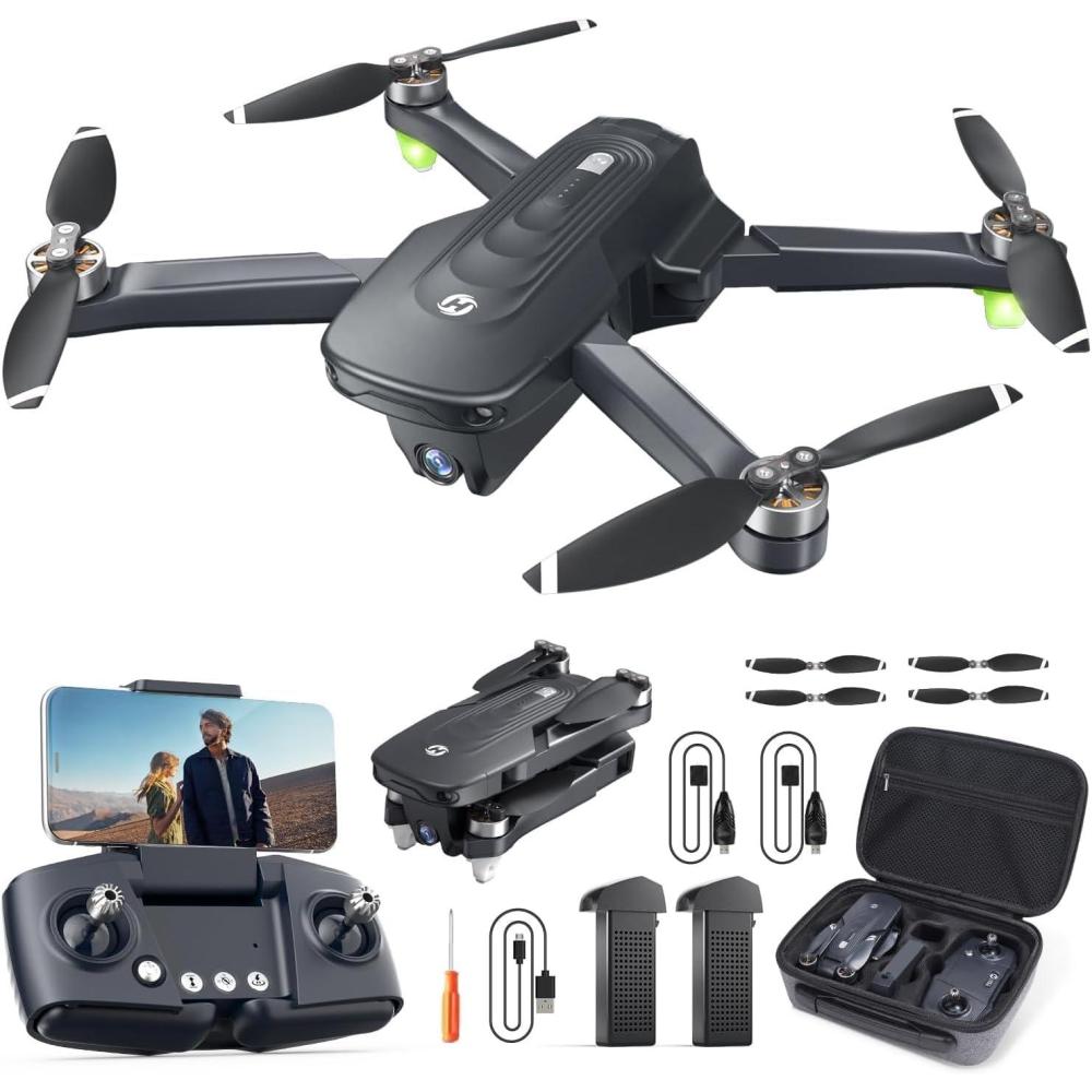 imageHoly Stone GPS Drone with 4K Camera for Adults HS175D RC Quadcopter with Auto Return Follow Me Brushless Motor Circle Fly Waypoint Fly Altitude Hold Headless Mode 46 Mins Long Flight