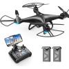 imageHoly Stone HS110D FPV RC Drone With 1080P HD Camera Live Video 120 Wide Angle WiFi Quadcopter With Gravity Sensor Voice Control Gesture Control Altitude Hold Headless Mode 3D Flip RTF 2 Batteries