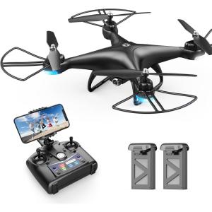 Holy Stone HS110D FPV RC Drone With 1080P HD Camera Live Video 120 Wide Angle WiFi Quadcopter With Gravity Sensor, Voice Control, Gesture Control, Altitude Hold, Headless Mode, 3D Flip RTF 2 Batteries