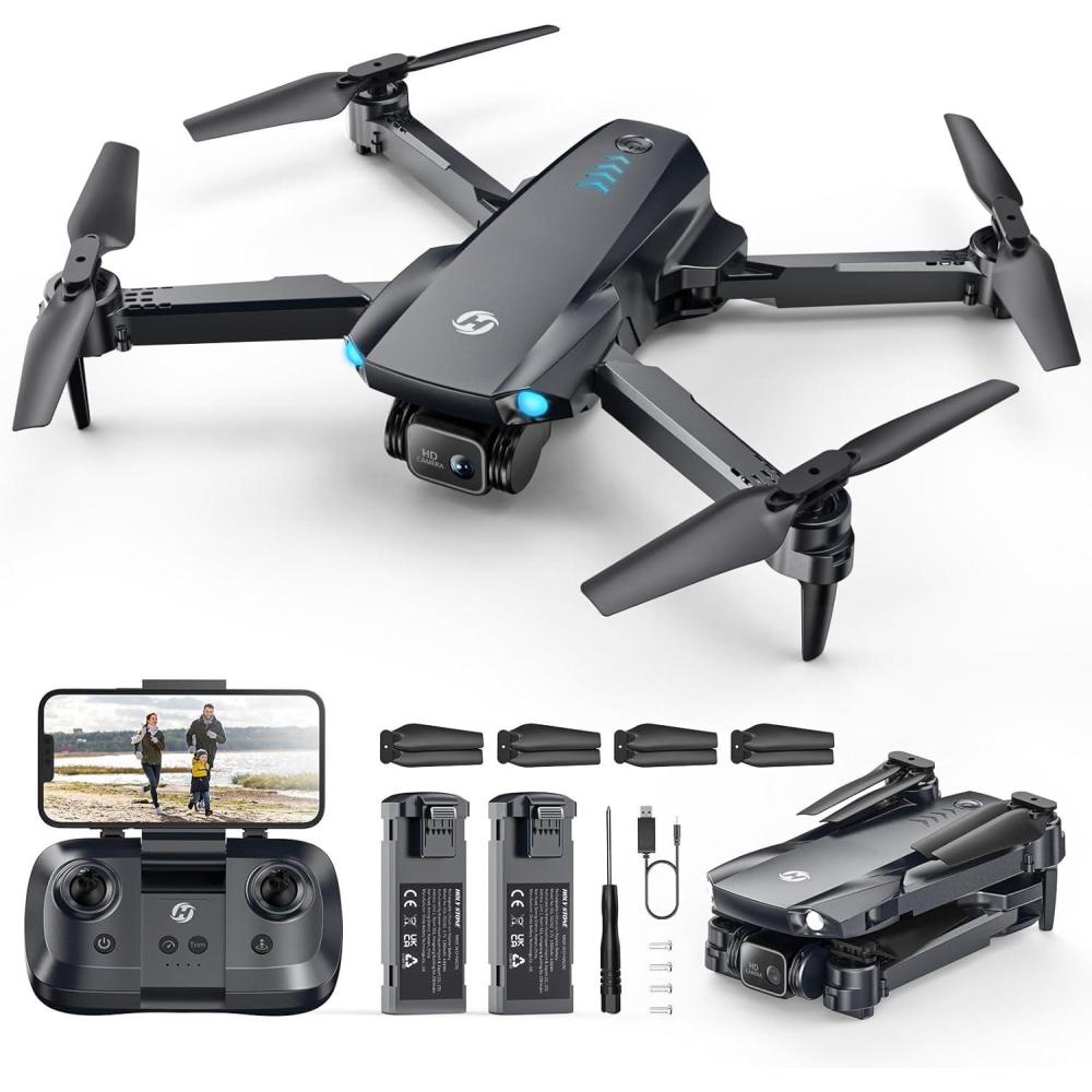 imageHoly Stone HS290 Drone with 1080P FPV Camera for Adults Beginners and Kids Foldable RC Quadcopter with Optical Flow Voice Gesture Control APP Control Tap Fly 3 Speed Modes 2 Modular Batteries