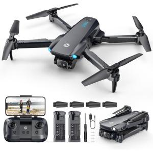 Holy Stone HS290 Drone with 1080P FPV Camera for Adults Beginners and Kids, Foldable RC Quadcopter with Optical Flow, Voice Gesture Control, APP Control, Tap Fly, 3 Speed Modes, 2 Modular Batteries
