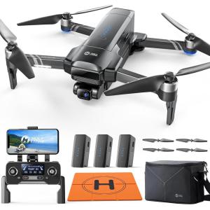 Holy Stone HS600 Drones with Camera for Adults 4K, FAA Remote ID Compliant, 2-Axis Gimbal & EIS Anti Shake, 3 Batteries 84-Min Flight Time, 10000 FT Range Transmission, 4K/30FPS, Drone Landing Pad