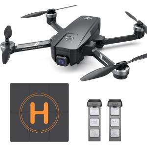 Holy Stone HS720E 4K EIS Drone + Drone Landing Pad, 2 Batteries 46 Minutes Flight Time, Includes Carrying Bag