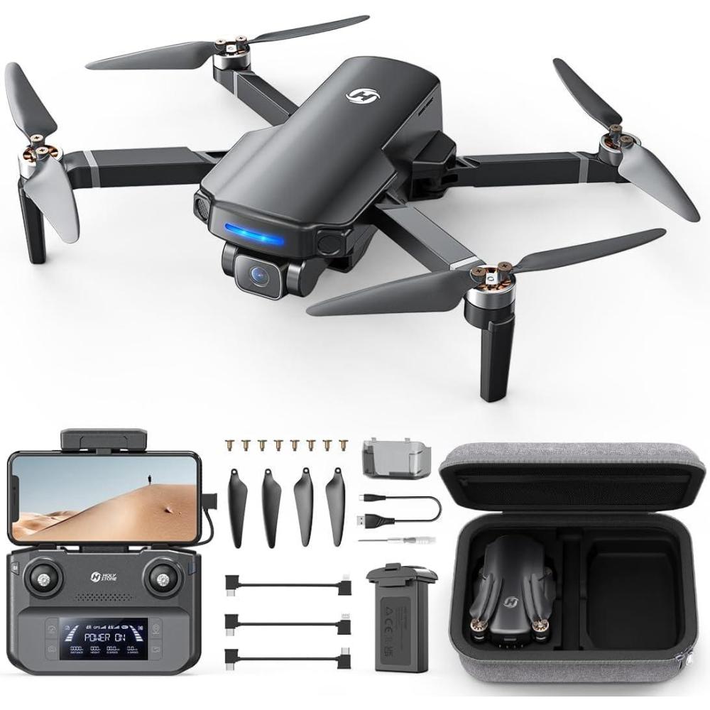 imageHoly Stone HS360S GPS Drone 4K Camera Bundle with HSRID02 Remote ID Module Strobe  Buzzer  FAA Compliant Under 249g Foldable Drone with Smart Fly ampamp Long Range Control