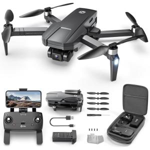 Holy Stone HS720R Advanced Drone Kit with Remote ID, Flash Light & Propeller Holder – 3-Axis 4K EIS GPS Drone for Adults, Long-Range Brushless Quadcopter with Strobe Light, Strap & Remote ID