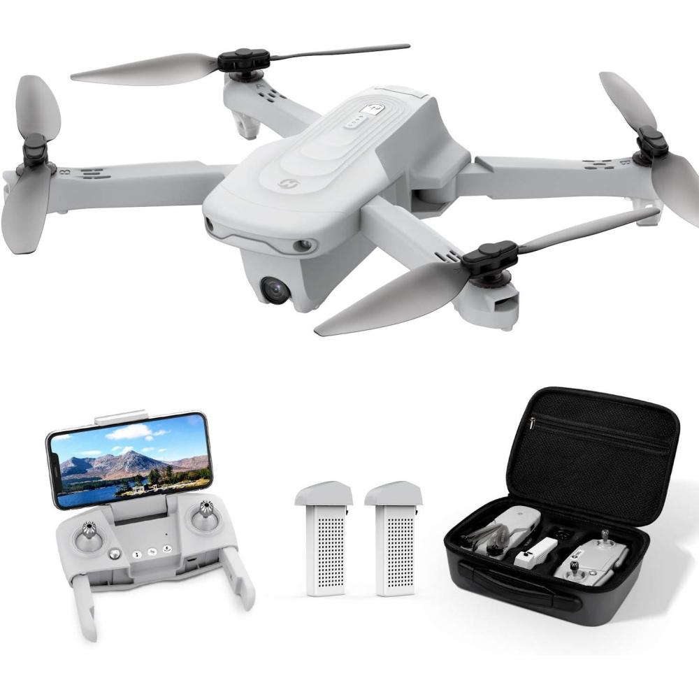 image:imageHoly Stone HS175 Drone with Camera for Adults 2K UHD GPS Auto Return 5GHz FPV RC Quadcopter Follow Me Waypoints Circle Fly Optical Flow Headless Mode 2 Batteries for 40 Min and Carrying Case