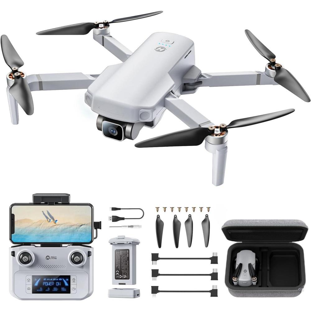 image:imageHoly Stone HS360D GPS Drones With 4K Camera For Adults 249g RC Quadcopter with 80Min Flight Time 20000ft Range FPV Transmission Beginner Drone Auto Return 2 Batteries Upgraded HS360SHS360E  EIS Enhanced