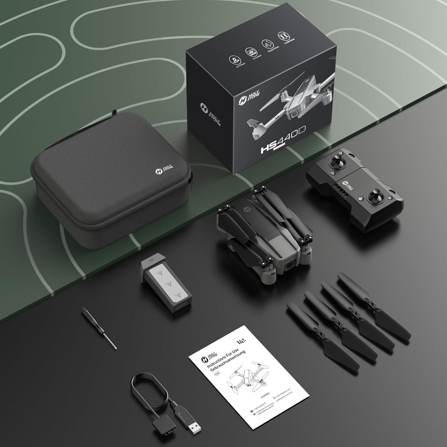 image:imageHoly Stone HS440D GPS Drones with Camera for Adults 4K UHD Camera Unger 249g with GPS Auto Return Follow Me Waypoints and Customized Carrying CaseHS440D