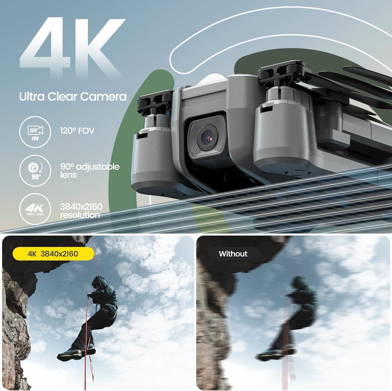 image:imageHoly Stone HS440D GPS Drones with Camera for Adults 4K UHD Camera Unger 249g with GPS Auto Return Follow Me Waypoints and Customized Carrying CaseHS440D