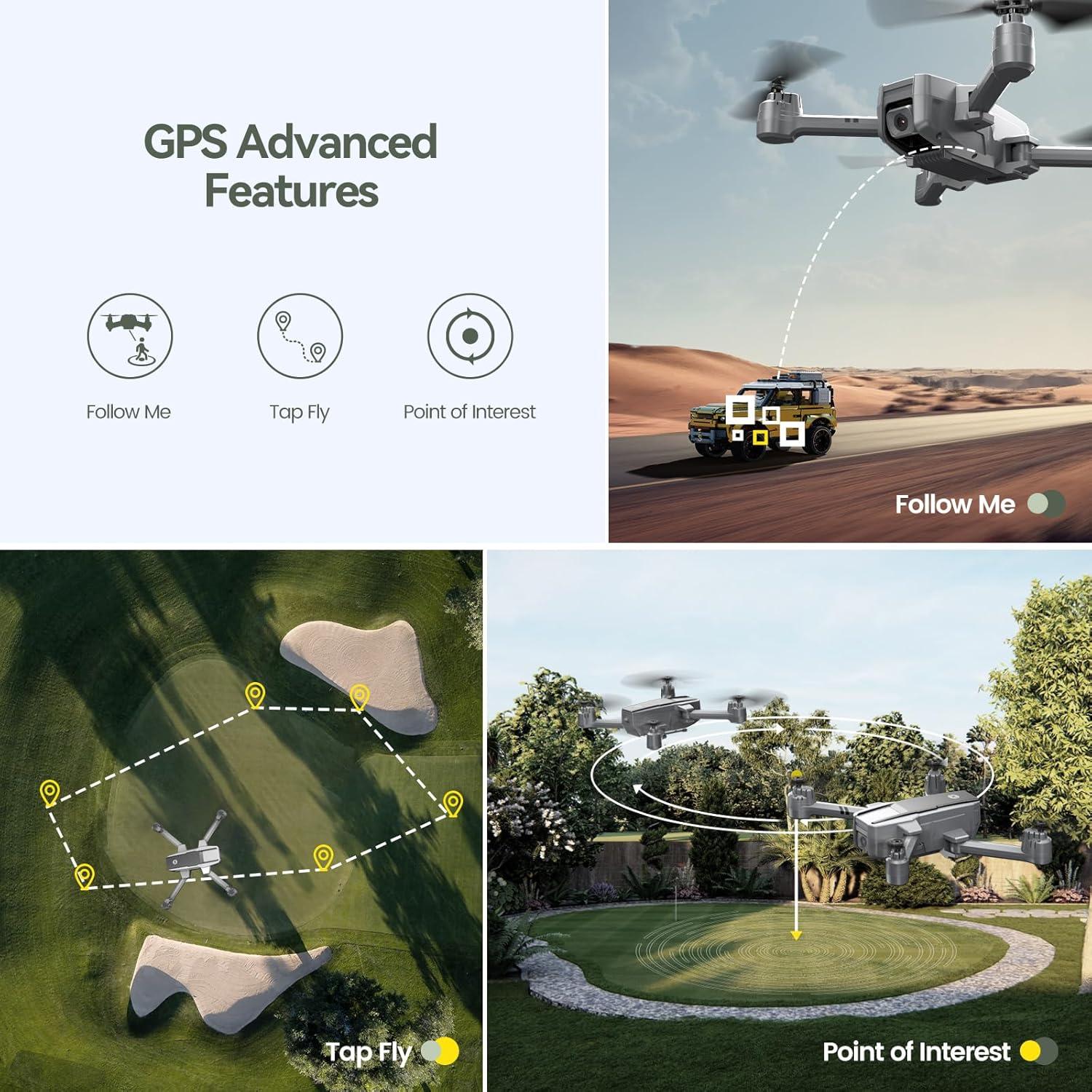 image:imageHoly Stone HS440D GPS Drones with Camera for Adults 4K UHD Camera Unger 249g with GPS Auto Return Follow Me Waypoints and Customized Carrying CaseHS440D